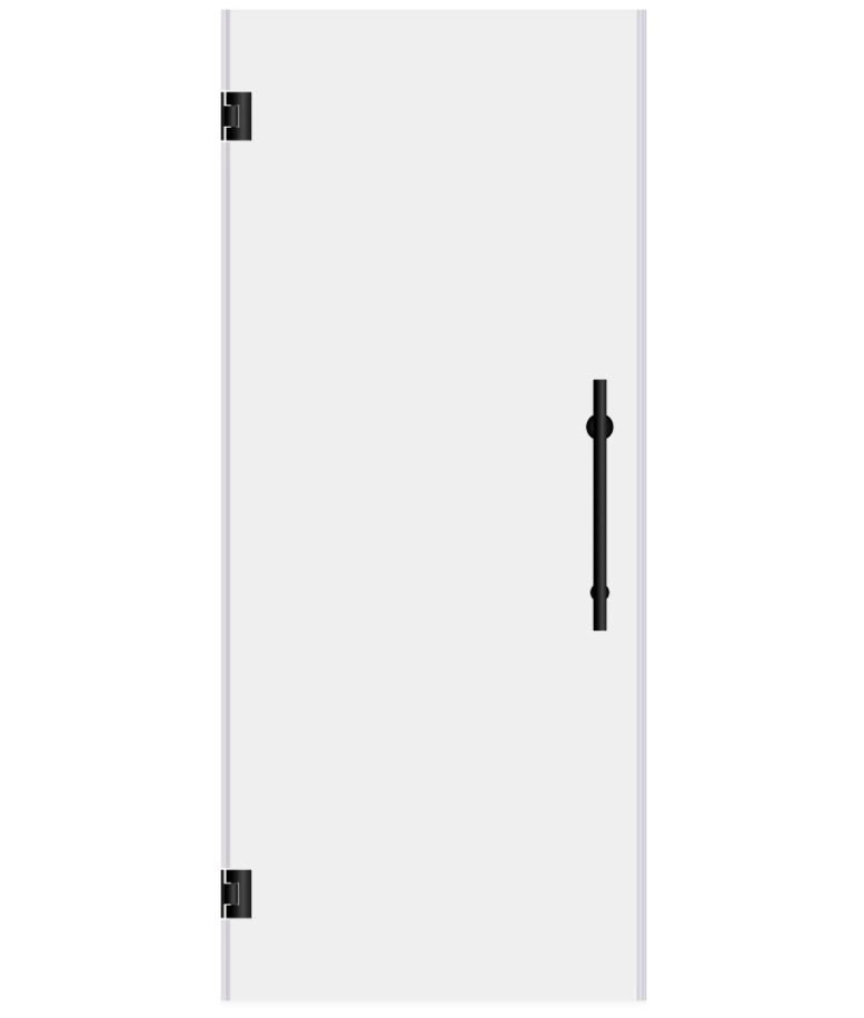 #10H2876 Hinged Frameless Shower Door 28x76